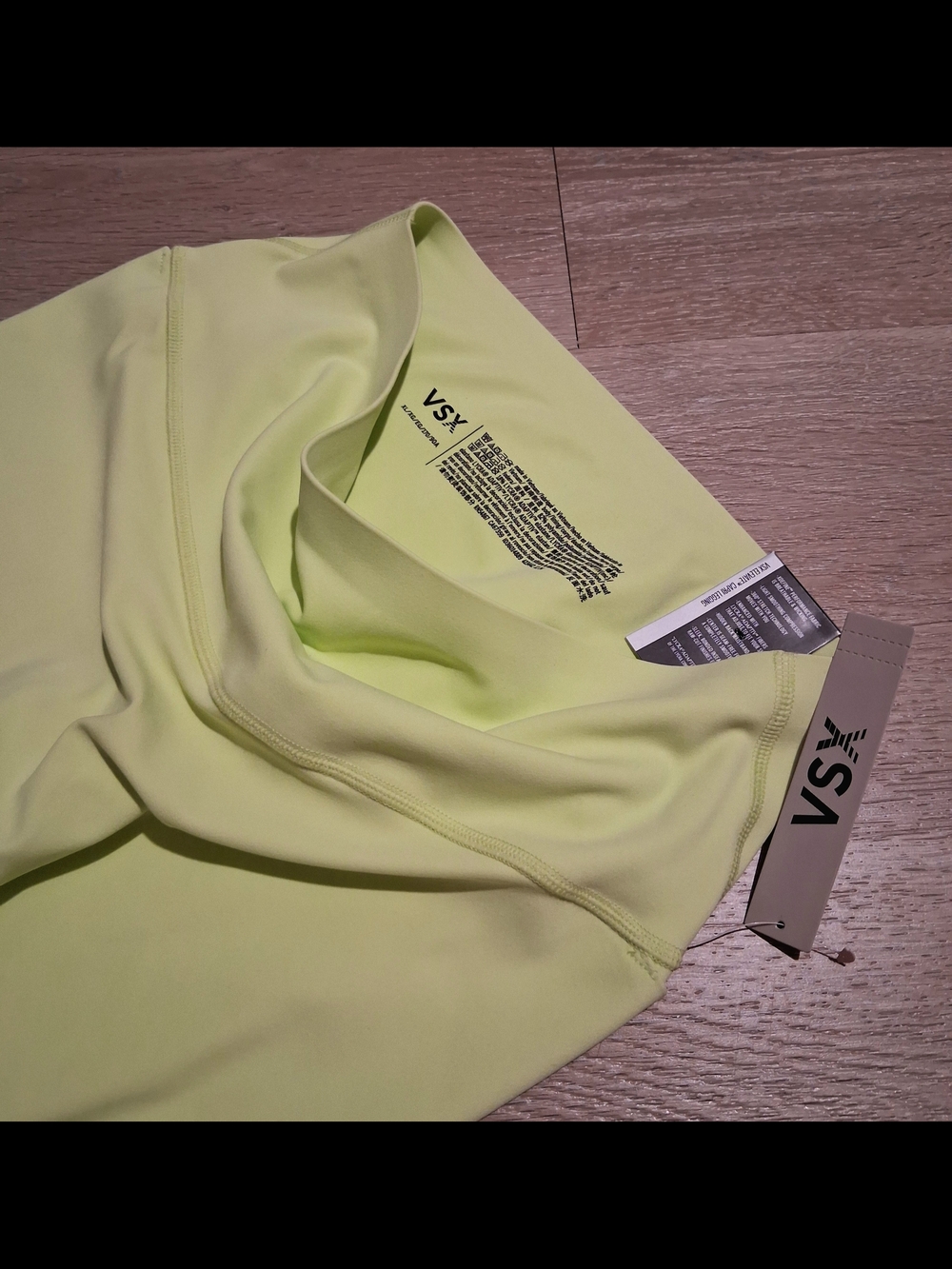 VSX High-Waist Neon Yellow Active Leggings - Picture 3 of 5